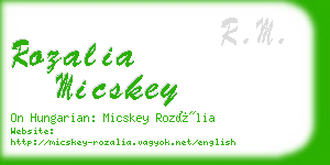 rozalia micskey business card